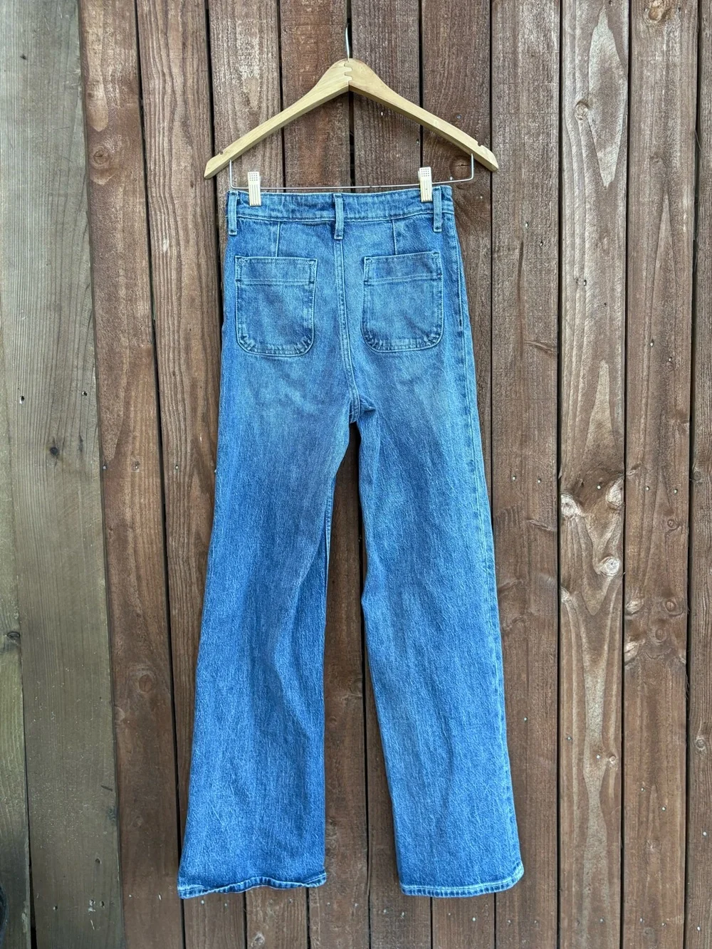 Free Assembly Medium Acid Wash Wide Leg High Rise Jeans - Picture 5 of 5